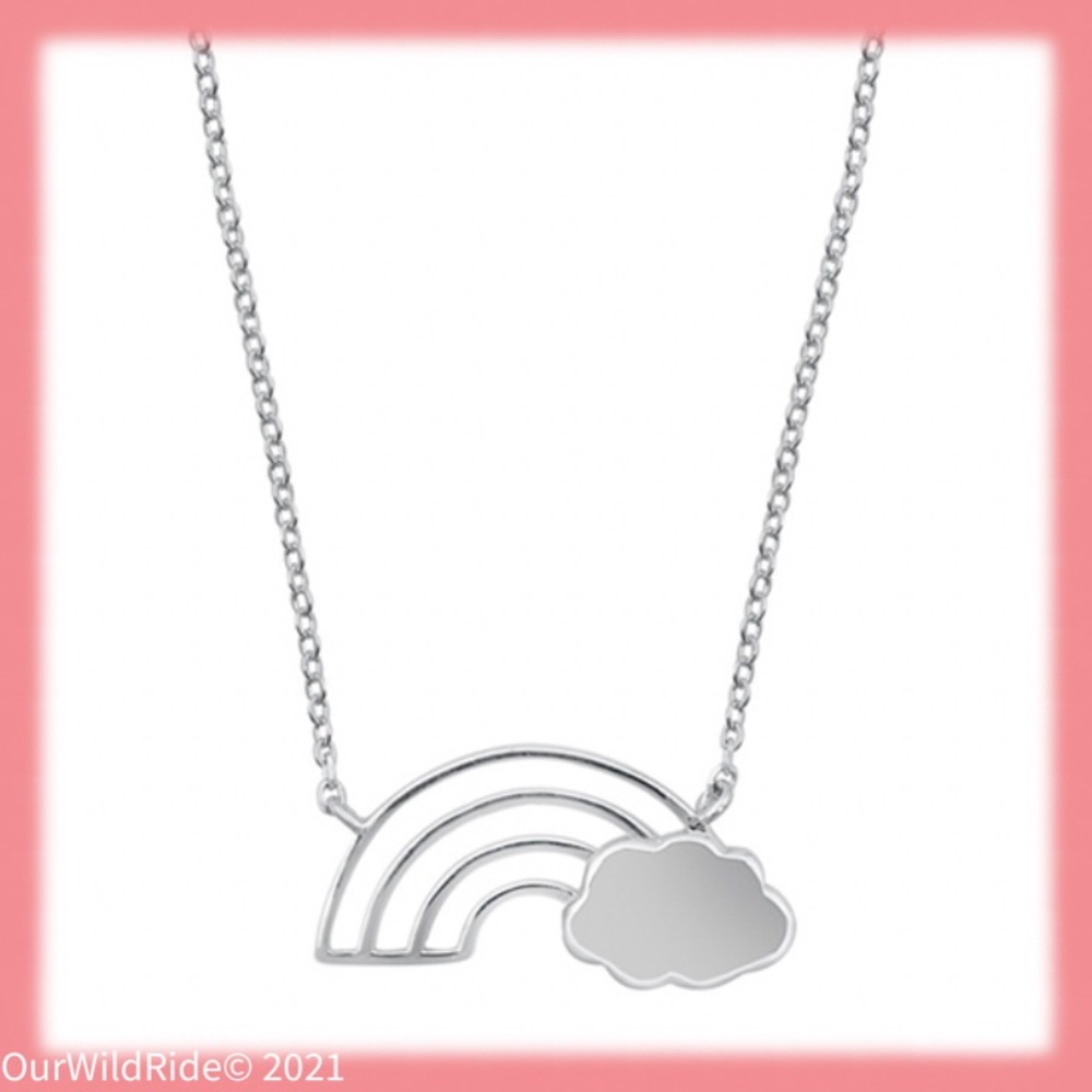 Sterling‎ Silver Rainbow Necklace
